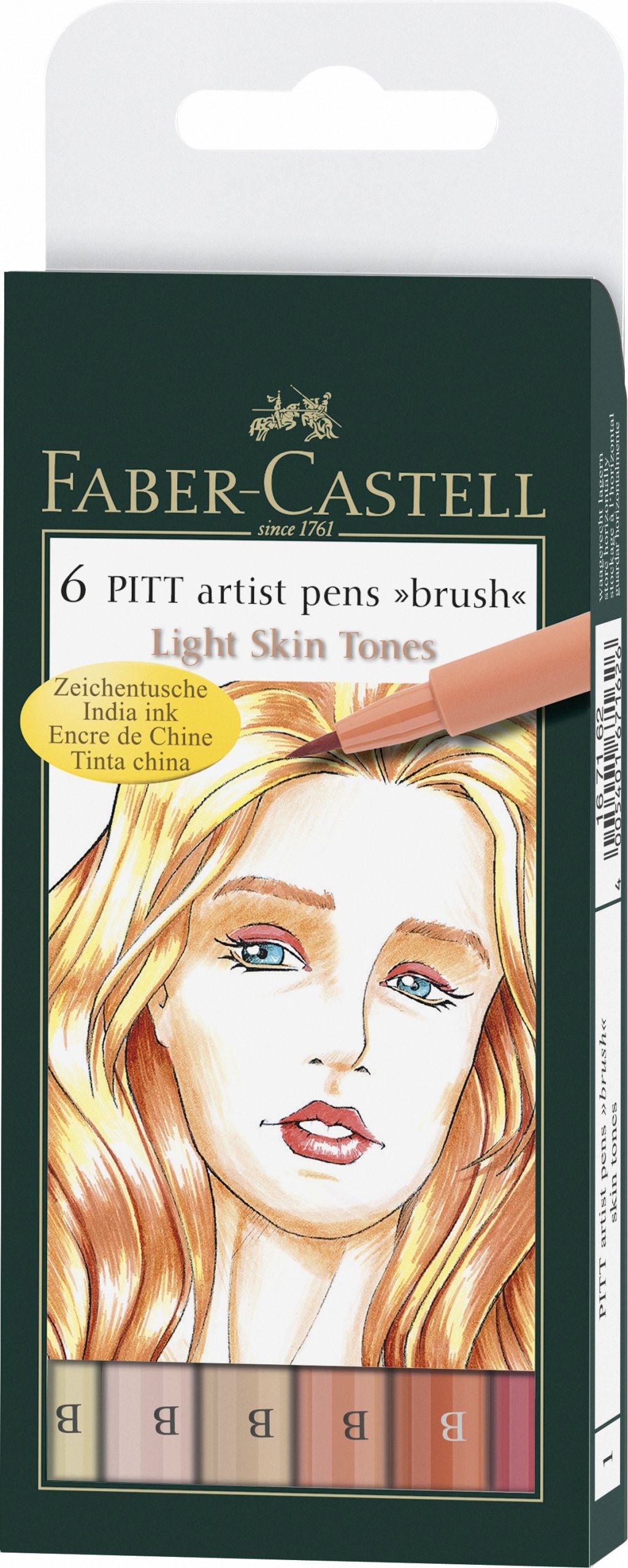 PITT ARTIST PEN SET 6 BUC TONURILE PIELII FABER-CASTELL PITT ARTIST PEN SET 6 BUC TONURILE PIELII FABER-CASTELL